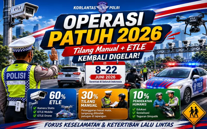 Sosialisasi tertib berlalu lintas selama Operasi Patuh 2026. (Foto: ilustrasi)