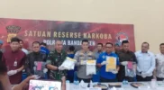 Konferensi pers pengungkapan narkotika