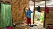 Rumah korban banjir Aceh timur.