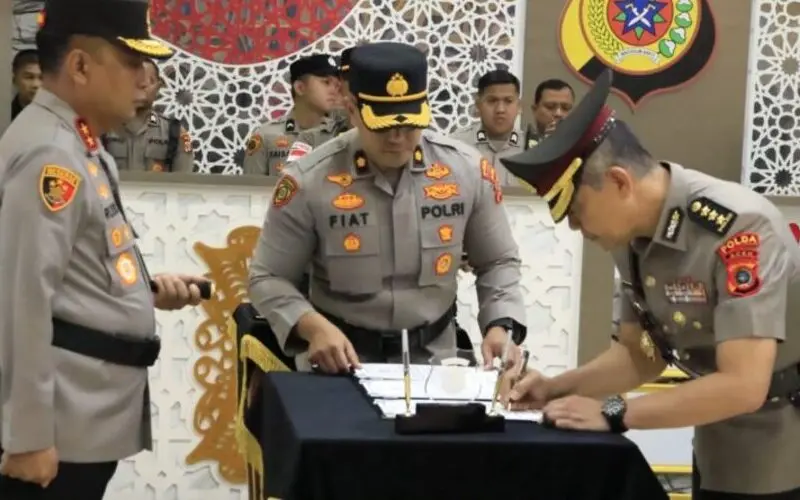 Upacara sertijab pejabat utama Polda Aceh di Mapolda Aceh. (Foto:Dok/Polda Aceh)
