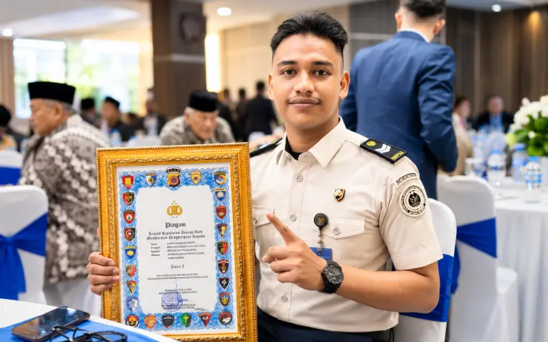 Piagam penghargaan Karlo Takasima Bukit