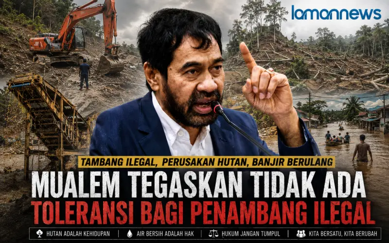 Gubernur Aceh Mualem keluarkan ultimatum tambang ilegal hingga 17 Agustus 2026 saat rapat Forkopimda membahas PETI di seluruh Aceh. (Foto:Dok/LN)