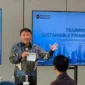 Bob T. Ananta menyampaikan kinerja pembiayaan BSI di Jakarta. (Foto:Dok/BSI)