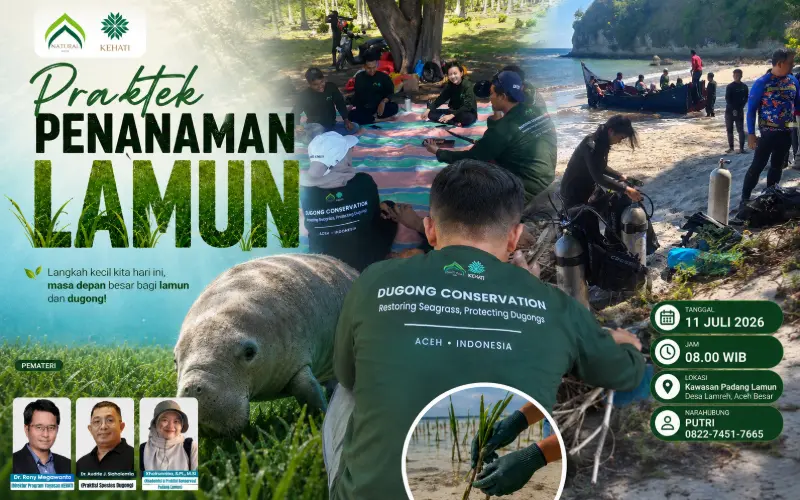 Dugong Conservation. Kolaborasi Natural Aceh dan KEHATI menjaga habitat dugong di Lamreh. (Foto:Dok/LamanNews)