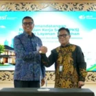Penandatanganan kerja sama BSI dan BPJS Ketenagakerjaan dalam Program KPR Syariah BSI. (Foto:Dok/BSI)