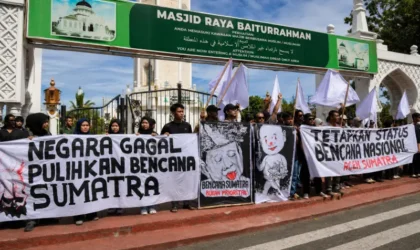 Aksi Koalisi Sipil bencana aceh-sumatera
