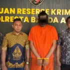 Unit PPA Satreskrim Polresta Banda Aceh mengamankan QZ (41) tersangka dugaan kekerasan seksual anak di Aceh Besar. (Foto:Dok/Unit PPA Polresta Banda Aceh)