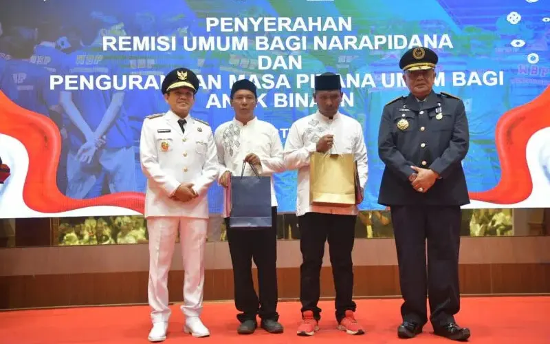 Malam penghargaan remisi warga binaan dalam peringatan HUT ke-81 Kemerdekaan RI. (Foto:Dok/Adpim)