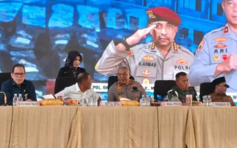 Pejabat penegak hukum menghadiri pemusnahan barang bukti narkotika Ditresnarkoba Polda Aceh. (Foto:Dok/Polda Aceh)