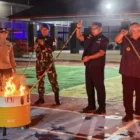 Pemusnahan barang hasil penggeledahan Lapas Kelas IIA Banda Aceh. (Foto:Dok/Lapas Banda Aceh)