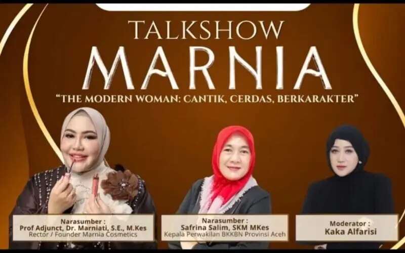 Talk show Marnia The Modern Women, Cantik Cerdas Berkarakter di Lexa Expo, AAC Dayan Dawood, Banda Aceh.(Foto:Dok/LamanNews)